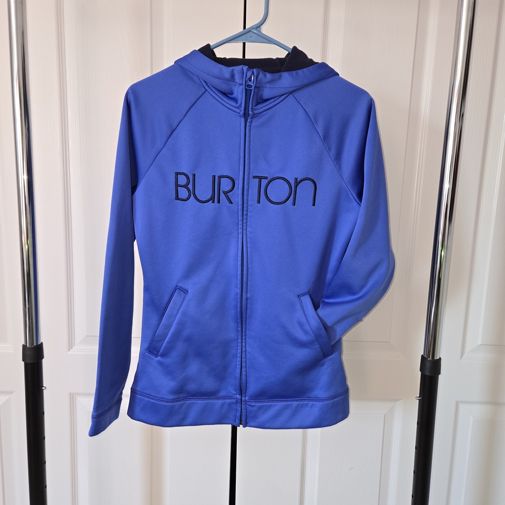Burton Zip-Up Jacket – Blue & Black Water Resistant
